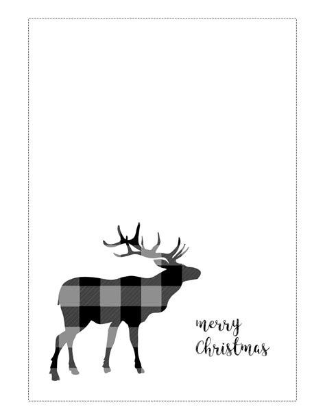 free black and white printable christmas cards printable templates