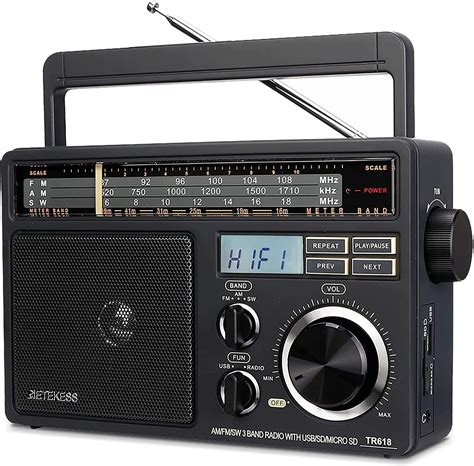 Retekess Rádio Fm Tr618 Am Com Plugue De Parede Rádios Portáteis De