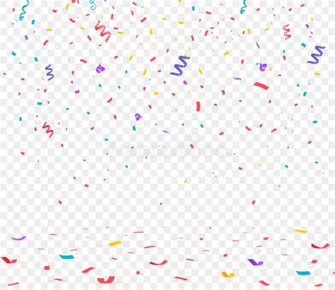 Colorful Bright Confetti Isolated On Transparent Background Festive