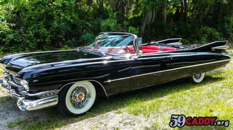 1959 Cadillac Series 62 Convertible Blackred Restored For Sale Photos