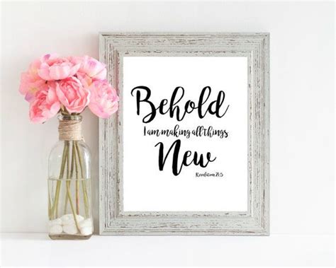 Behold I Am Making All Things New Revelation 215 Verse Printable All