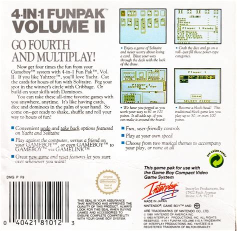 4 In 1 Fun Pak Game Boy Retrogameage