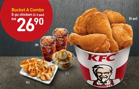 In malaysia advertise rm10++ but need to pay rm12++ :sweat KFC Bucket Berbaloi RM26.90 Value Combo Set With 5-pc ...