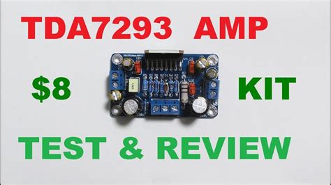 TDA7293 100 Watt Audio Amplifier Kit Test And Review YouTube