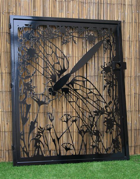 Buy Custom Dragonfly Decorative Steel Gate Flower Art Wall Panel