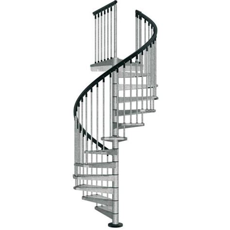 Arke Enduro 47 In Galvanized Steel Spiral Staircase Kit K05001