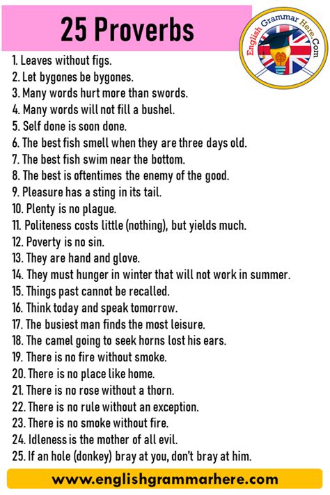 25 Proverbs Examples In English Proverbs English English Proverbs
