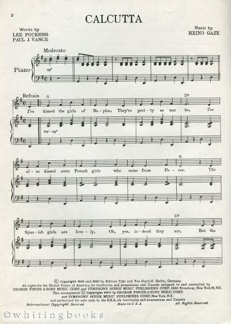 Calcutta Sheet Music