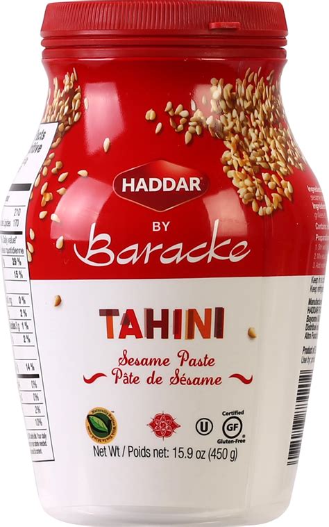 Haddar By Baracke 100 Pure Ground Sesame Tahini 159oz Jar 1 Pack