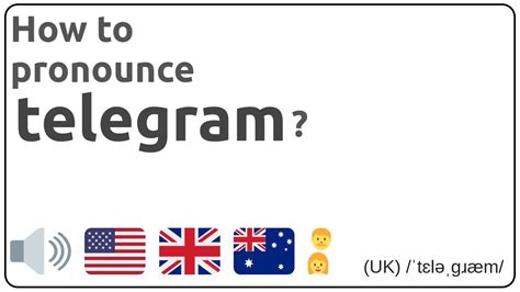 How To Pronounce Telegram In English Youtube