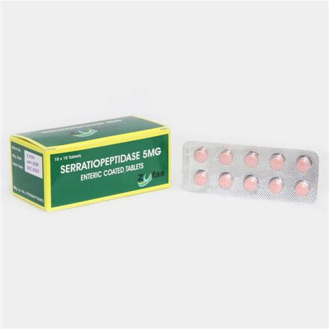 Serratiopeptidase Tablet 5mg 10x10 Zyfas Pharma