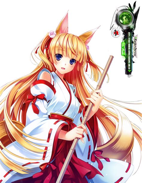 Miko Kitsune Cuteeeeeeeeeeeeee Render Ors Anime Renders