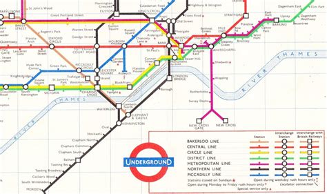 Underground Map 1963 Find Holborn Station In The Above Map This Has