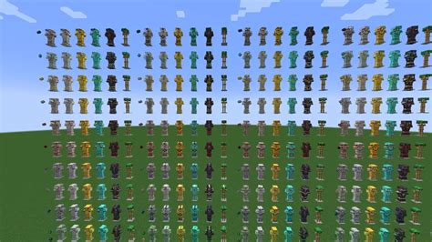 All Armor With Trims Combinations In 23w04a Minecraft Map