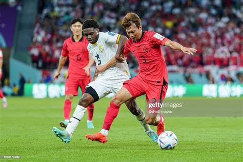 Tariq Lamptey Of Ghana And Jinsu Kim Of South Korea Battle For The News Photo Getty Images