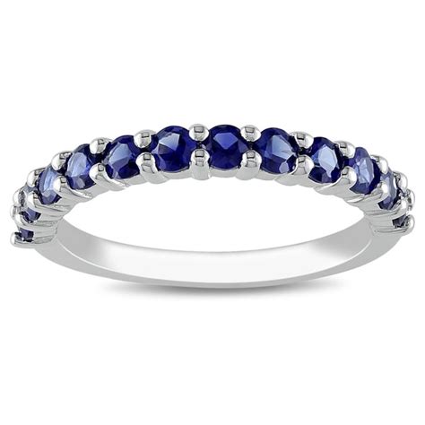 Shop Miadora Sterling Silver Created Blue Sapphire Ring Free Shipping