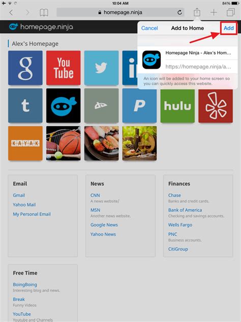 Homepage Ninja - How to Set Your Safari Homepage on iPad