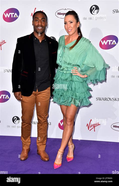 Jelena Jankovic And Simon Webbe Attending The Annual Wta Pre Wimbledon
