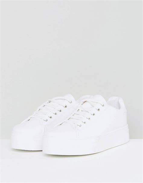 Asos Design Wide Fit Day Light Chunky Flatform Lace Up Sneakers Asos