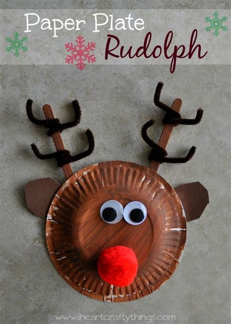 Paper Plate Rudolph Reindeer I Heart Crafty Things Reindeer Craft