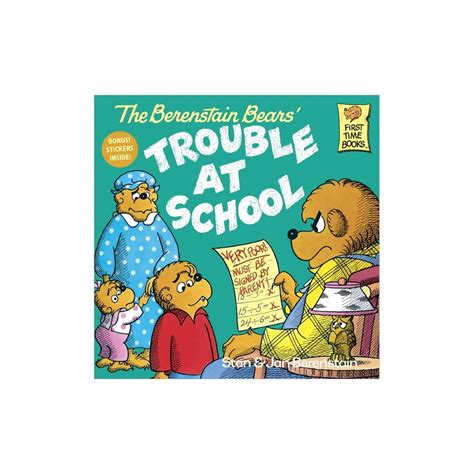 Berenstain Bears Trouble At School Paperback Stan Berenstain Book Parody Hilarious Funny