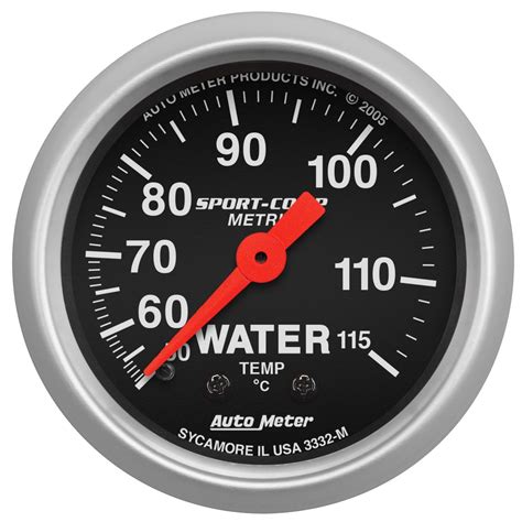 Auto Meter 3332 M Water Temperature Gauge Sport Comp 50 11