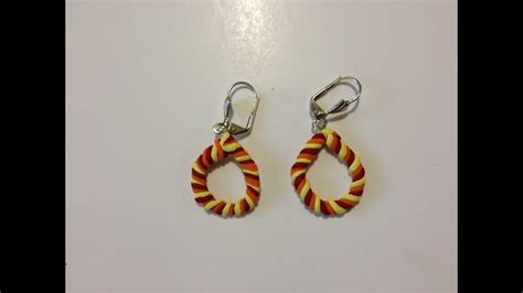 How To Make Easy Earrings Using Polymer Clay Youtube