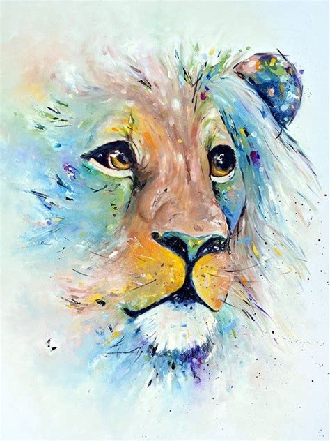 This Item Is Unavailable Etsy Lion Painting Lion Art Colorful