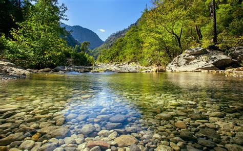 Zrmanja River In Northern Dalmatia Croatia Clear Water Rocks Gravel