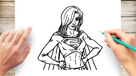 How To Draw Super Girl Youtube