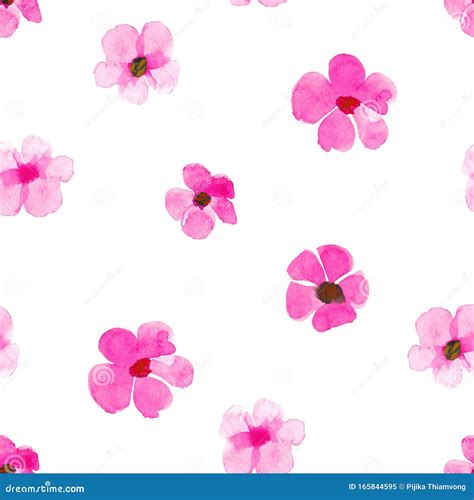 Flower Watercolor Seamless Pattern Background Design Stock Vector