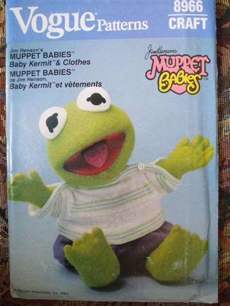 Rare Baby Kermit Doll And Clothes Sewing Pattern By Patternmatters Via
