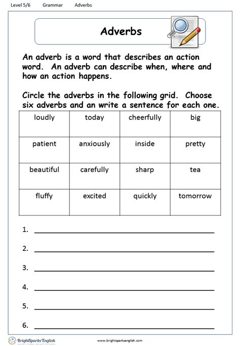 Adverbs Worksheet English Treasure Trove