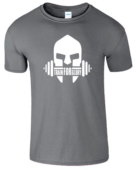 Train For Glory T Shirt Mens Bodybuilding Crossfit Gym Weight Lifting