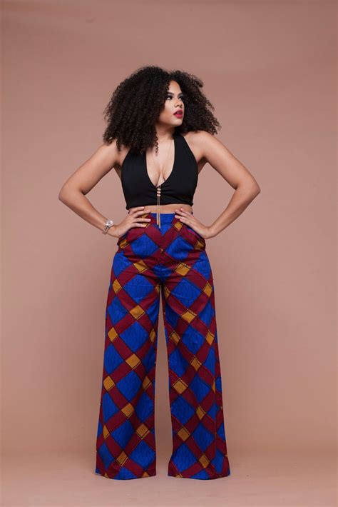 High Waisted African Print Pants African Pants African Print Jumpsuit