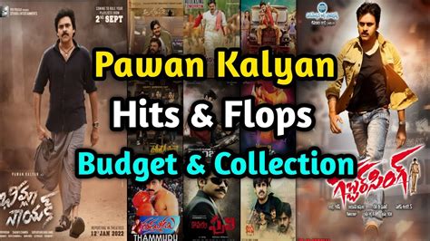 Pawan Kalyan Telugu Movies Budget And Collections Pawan Kalyan Hits And Flops Telugu Youtube