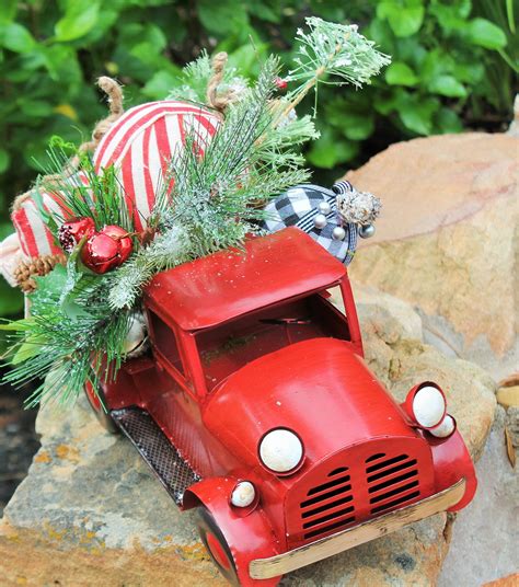 Reserved For Dotsy W Etsy Red Truck Decor Christmas Decorations