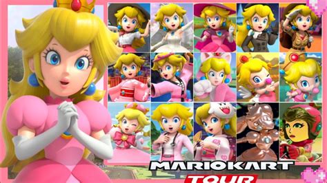 Mario Kart Tour All Peach Outfits And Character Alts Youtube