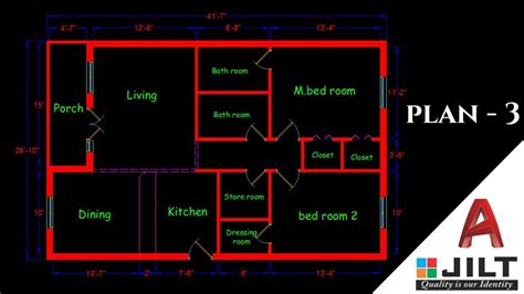 55 Simple House Plan In Autocad File