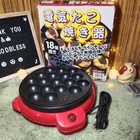 18 Holes Electric Takoyaki Cooker Furniture And Home Living Kitchenware And Tableware Other