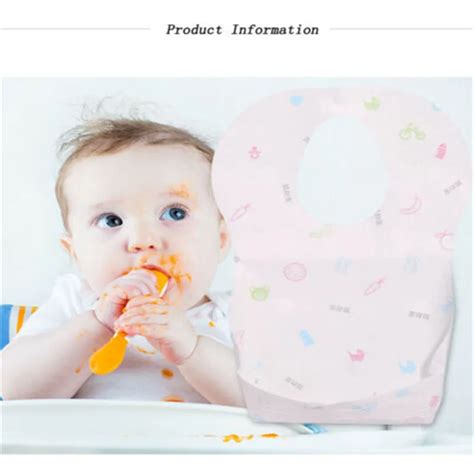 10pcs Baby Bibs Waterproof Disposable Bibs Baby Feeding Non Woven