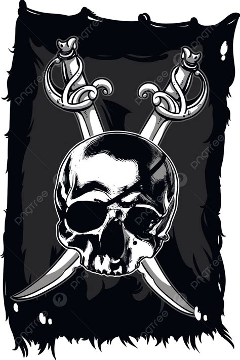 Jolly Roger Skull Treasure Pirated Vector Skull Treasure Pirated Png