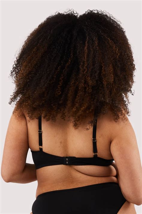sale second skin black recycled triangle bra deja day discount at unbeatable price