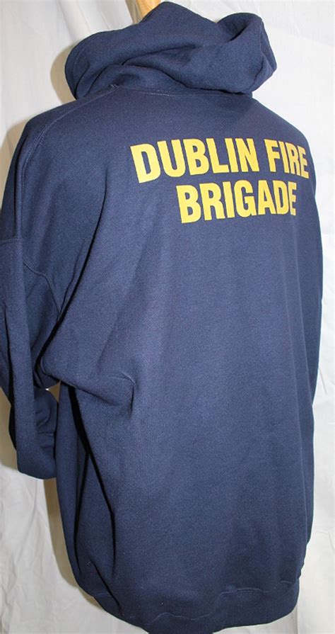 Irish Sweatshirt Dublin Fire Brigade Zip Hooded Sweatshirt At