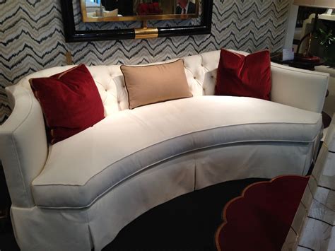 Celerie Kemble For Henredon Curved Sofa Coming In With Navy Velvet