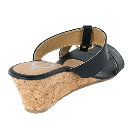 Tory Klein Shoes Women Wedge Open Toe Sandals Hs284 Black Poshmark