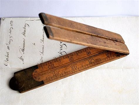 Vintage Folding Wooden Carpenter Ruler Etsy Ruler Wooden Vintage