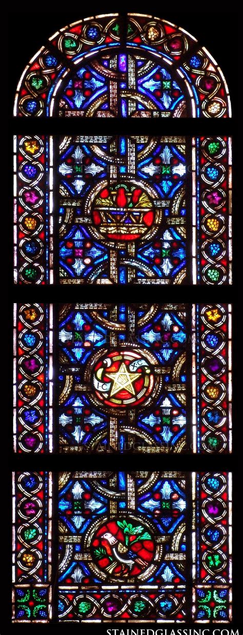 Symbol Of Hope Religious Stained Glass Window