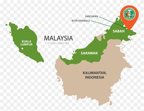 Malaysia Map Sukau Rainforest Lodge Diagram Plot Atlas Hd Png