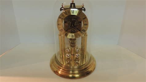 Elgin S Haller Glass Domed 400 Day Anniversary Clock Youtube